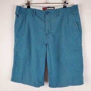 Tony Hawk blue shorts flat front 32